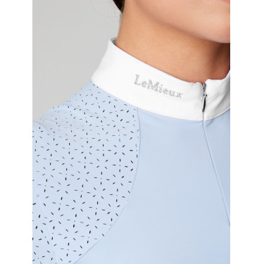 Polo de concours LeMieux Olivia manches courtes Mist Bleu