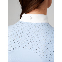 Polo de concours LeMieux Olivia manches courtes Mist Bleu
