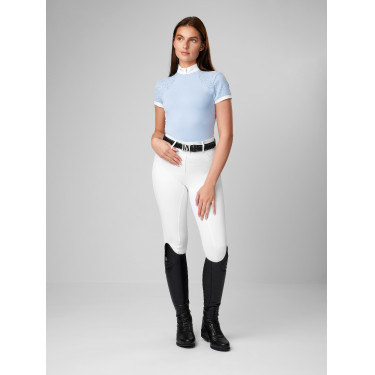 Polo de concours LeMieux Olivia manches courtes Mist Bleu