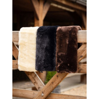 Fourreau de sangle de dressage LeMieux Simuwool à enfiler Marron