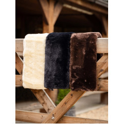 Fourreau de sangle de dressage LeMieux Simuwool à enfiler Marron