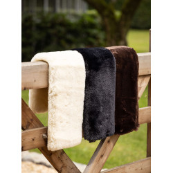 Fourreau de sangle de dressage LeMieux Simuwool à enfiler Naturel Marron