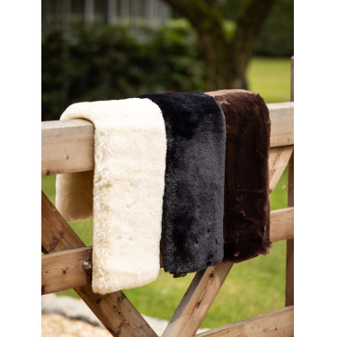 Fourreau de sangle de dressage LeMieux Simuwool à enfiler Naturel Marron