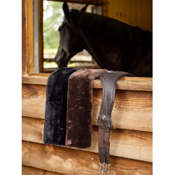 Fourreau de sangle mixte LeMieux Simuwool à enfiler Marron