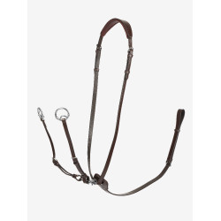 Martingale à anneaux Kudos LeMieux Havane / argent Marron