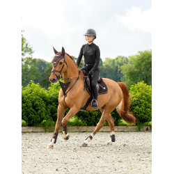 LeMieux Suede Power Close Contact Vierkant Zadeldek Bruin