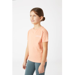 T-shirt Calina avec broderie Horze enfant Rose crevette T-shirt Calina avec broderie Horze enfant Rose crevette