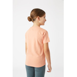 T-shirt Calina avec broderie Horze enfant Rose crevette T-shirt Calina avec broderie Horze enfant Rose crevette