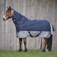 Equithème Tyrex 600 D 150G deken Marine / orange Equithème Tyrex 600 D 150G deken Marine / orange