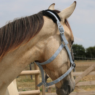 Schapenvacht halster T de T synthetisch Grijs / zwart