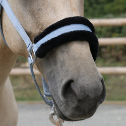 Schapenvacht halster T de T synthetisch Grijs / zwart