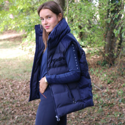 Mouwloze bodywarmer Pénélope Sonia Marineblauw Mouwloze bodywarmer Pénélope Sonia Marineblauw