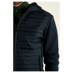 Sweat zippé homme bimatière Sauvo Flags & Cup Bleu marine