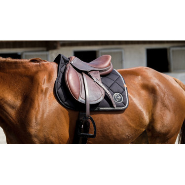 Tapis de selle Equithème Badge 2.0 Noir Tapis de selle Equithème Badge 2.0 Noir