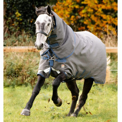 Couverture Horseware Rhino Hexstop Plus Vari-Layer Turnout 250g Gris / indigo Couverture Horseware Rhino Hexstop Plus Vari-Layer Turnout 250g Gris / indigo