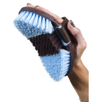 Brosse nylon Hippotonic Softgrip flexible Choco / ciel Marron