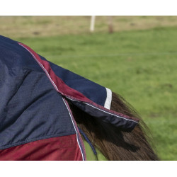 Equithème Tyrex 1200 D High Neck deken Marine / bordeaux Blauw