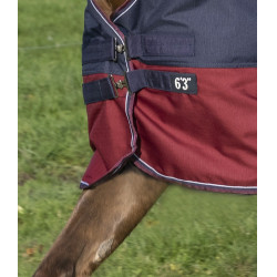 Equithème Tyrex 1200 D High Neck deken Marine / bordeaux Blauw
