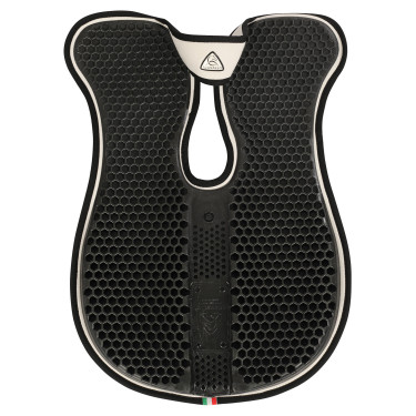 Acavallo schokdemper met schoftuitsparing, traagschuim, achterste verhoger Wit Acavallo schokdemper met schoftuitsparing, traagschuim, achterste verhoger Wit