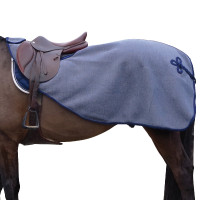 Polar Fleece Dekje Met Brandenburg Canter Marineblauw Polar Fleece Dekje Met Brandenburg Canter Marineblauw