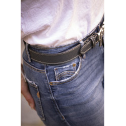Pénélope Signature riem geperforeerd leer Pénélope Signature riem geperforeerd leer