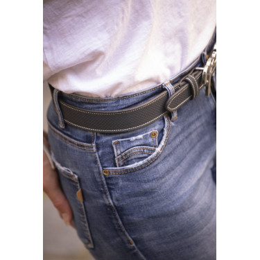 Pénélope Signature riem geperforeerd leer Pénélope Signature riem geperforeerd leer