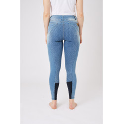 Jean Fond intégral Silicone taille haute Kaia femme Horze Bleu Jean Fond intégral Silicone taille haute Kaia femme Horze Bleu