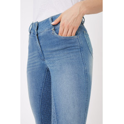 Jean Fond intégral Silicone taille haute Kaia femme Horze Bleu Jean Fond intégral Silicone taille haute Kaia femme Horze Bleu
