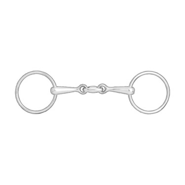 Mors de filet à canon double brisure Chantilly