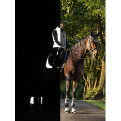 Tapis LeMieux Reflective Suede Dressage Square Bleu marine Tapis LeMieux Reflective Suede Dressage Square Bleu marine