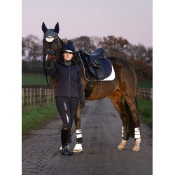 Tapis LeMieux Reflective Suede Dressage Square Bleu marine Tapis LeMieux Reflective Suede Dressage Square Bleu marine