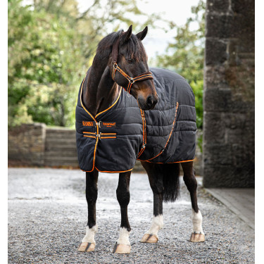 Staldeken Horseware Rambo® 200g 1000D Zwart / oranje / beige
