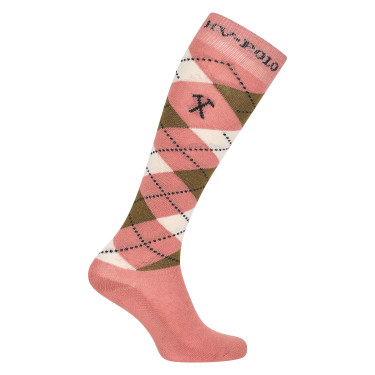 Chaussettes Argyle HV Polo Fleur de rose / huile foncée Chaussettes Argyle HV Polo Fleur de rose / huile foncée