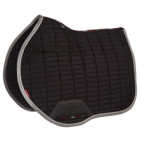 LeMieux Eurojump Suede Zadeldek Zwart / Zilver / Grijs