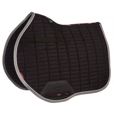 LeMieux Eurojump Suede Zadeldek Zwart / Zilver / Grijs