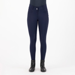 Rijbroek HV Polo Favourite Midwaist FullGrip Marineblauw