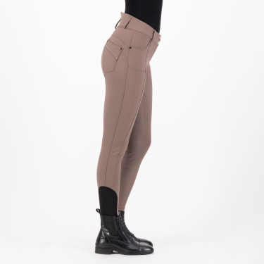Rijbroek HV Polo Ellen Highwaist FullGrip Walnoot Beige
