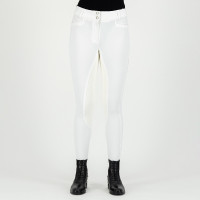 Pantalon d'équitation Euro-Star Arielle Competition Grip Connect Full Blanc