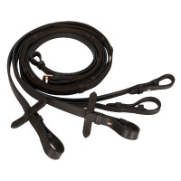 Dubbele teugels Imperial Riding Anti-slip grip Bruin