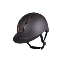 Casque Lady Shield HKM Marron / or rose Casque Lady Shield HKM Marron / or rose