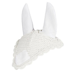 Bonnet anti-mouches HKM en coton Blanc / blanc Bonnet anti-mouches HKM en coton Blanc / blanc