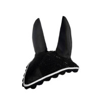 Bonnet anti-mouches HKM en coton Noir / argenté