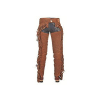 Chaps de concours avec franges HKM Marron clair Chaps de concours avec franges HKM Marron clair