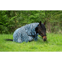 Couverture anti-mouches Zebra Aqua HKM Aqua / noir Couverture anti-mouches Zebra Aqua HKM Aqua / noir