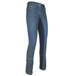 Pantalon Jodhpur Miss Blink fond intégral Alos HKM Bleu jeans / bleu foncé Pantalon Jodhpur Miss Blink fond intégral Alos HKM Bleu jeans / bleu foncé