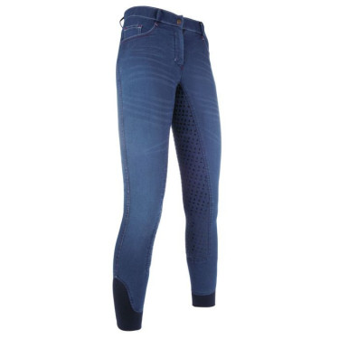 Zomerbroek Denim Easy 3/4 siliconen HKM Zomerbroek Denim Easy 3/4 siliconen HKM