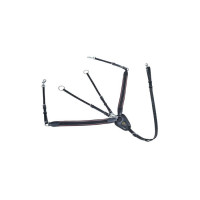 Collier de chasse avec élastique large HKM Noir Collier de chasse avec élastique large HKM Noir