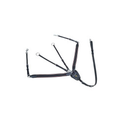 Collier de chasse avec élastique large HKM Noir