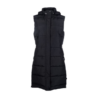 Doudoune longue sans manches Misty HKM Noir