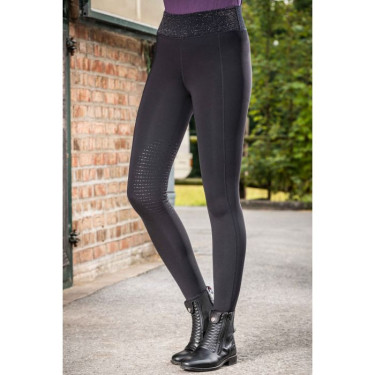 Legging Lavender Bay met siliconen grip HKM Zwart Legging Lavender Bay met siliconen grip HKM Zwart